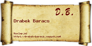Drabek Baracs névjegykártya